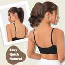 5 x Ponytail Extension 8 Inch Claw Clip in Ponytail Short Curly Ponytail Extension for Women Messy Bun Fluffy Wavy Curly Synthetic Versatile Brown Hairpieces