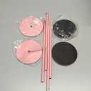 4 Pcs Metal Donut Display Stand Tower Bagel Holder Cake Stand Dessert Table Doughnut Holder Display Tower for Birthday Wedding Party and Donut Themed Party Decorations (Pink)