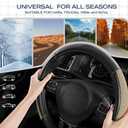 Skechers Steering Wheel Cover,Max Cushioning Leather Steering Wheel Cover Universal Fit 14" 1/2-15" Car Wheel Protector for Men Women Fit Suvs,Vans,Sedans,Car,Trucks,Beige