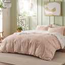 Bedsure Floral Comforter Set Cute Bedding Set Full Reversible Blush Pink