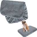 Dog Bed Covers Replacement Washable (Cover Only), Waterproof Warm Dog Mattress Cover-Easy to Remove, 36x27Inch, Grey