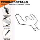 UPGRADEDWB44T10011 Oven Bake Element by Beaquicy - Replacement for Kenmore GE Oven JBP78WB4WW, JBP66WB4WW, JBP78WB1WW, JCBP80SK2SS - Replaces WB44T10059, 820921, AP2030997, PS249286, EAP249286