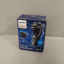 Philips Norelco Shaver 3900 Series, Wet and Dry Electric Shaver, P-Cap, Travel Pouch, Charging Stand, Storm Blue, Model S3341/92 (Silver New)