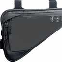 Bike Frame Bag, Water Resistant Reflective Bicycle Triangle Bag with 2 Side Pockets, Top Tube Bag for Phone, Bicycle Storage Pouch for MTB & Road Cycling Tool Accessories (Black)