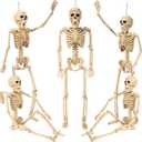 5 Pack 18" Posable Halloween Skeleton Decorations,Human Bones for Halloween Party with Movable Joints,for Haunted Houses, Front Lawn, Graveyard Props
