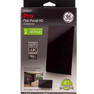GE Pro Flat Panel HD Antenna, Black 