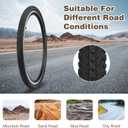 2 Pack 26x1.5 Bike Tire with Tubes City Bike Tire Mountain Bike Vintage Bicycle Tire Compatible Replacement Bicycle Tire