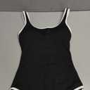 BMJL Women's One Piece Swimsuit Sports Adjustable Strap Bathing Suit Color Block Ribbed High Cut Swimsuits Size M
