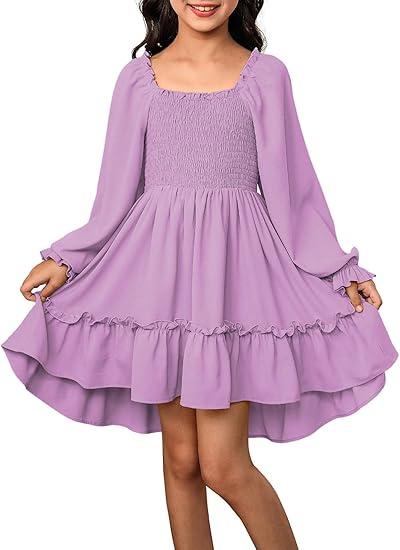 blibean Tween Girls High Low Hem Dresses Size 4-15 Years, (10-11)XL blibean Tween Girls High Low Hem Dresses Size 4-15 Years, (10-11)XL