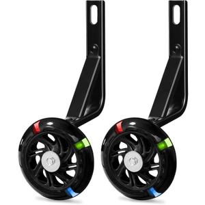 PRUNUS Flash BIKE Training Wheels for 12 14 16 18 20 Inch.Training Wheels for Kids Bike is Heavy Duty.Bicycle Training Wheel is Suitable Single Speed Bike