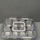 Osfel Snackle Box Container with 8 Removable Stainless Steel Compartments Divided Snack Tray with Portable Handle for Beach, Road Trip, Picnic, Boat Days, Ball Games, Pool and Parties