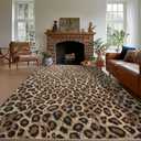 Cheetah Rug Area Rugs for Living Room, 8x10 Large Animal Print Rug