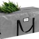 HABGP 9 ft Christmas Tree Storage Bag, Fits Artificial Xmas Holiday Tree, Durable Christmas Tree Storage Box Waterproof Material with Zippered Bag & Carry Handles, Protects from Dust, Moisture - Gray