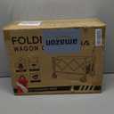 Collapsible Foldable Wagon with Wheels Heavy Duty Folding Wagons Carts 360LBS Weight Capacity Portable All Terrain Utility Wagon Cart for Groceries Sports Garden Shopping Camping Beach