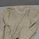 SHEWIN Women's Sweaters Casual Long Sleeve V Neck Lightweight Crochet Pullover Sweater Tops, XXL