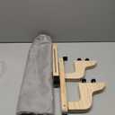 Zakkart Easy Seat Cat Perch for Window Sill - Hammock Design w/Pine Wood & Robust Metal Frame - Cat Window Seat for Large Cats and Kittens (Natural Color Wood w/Gray Bed, Large (26''W x 14''D))