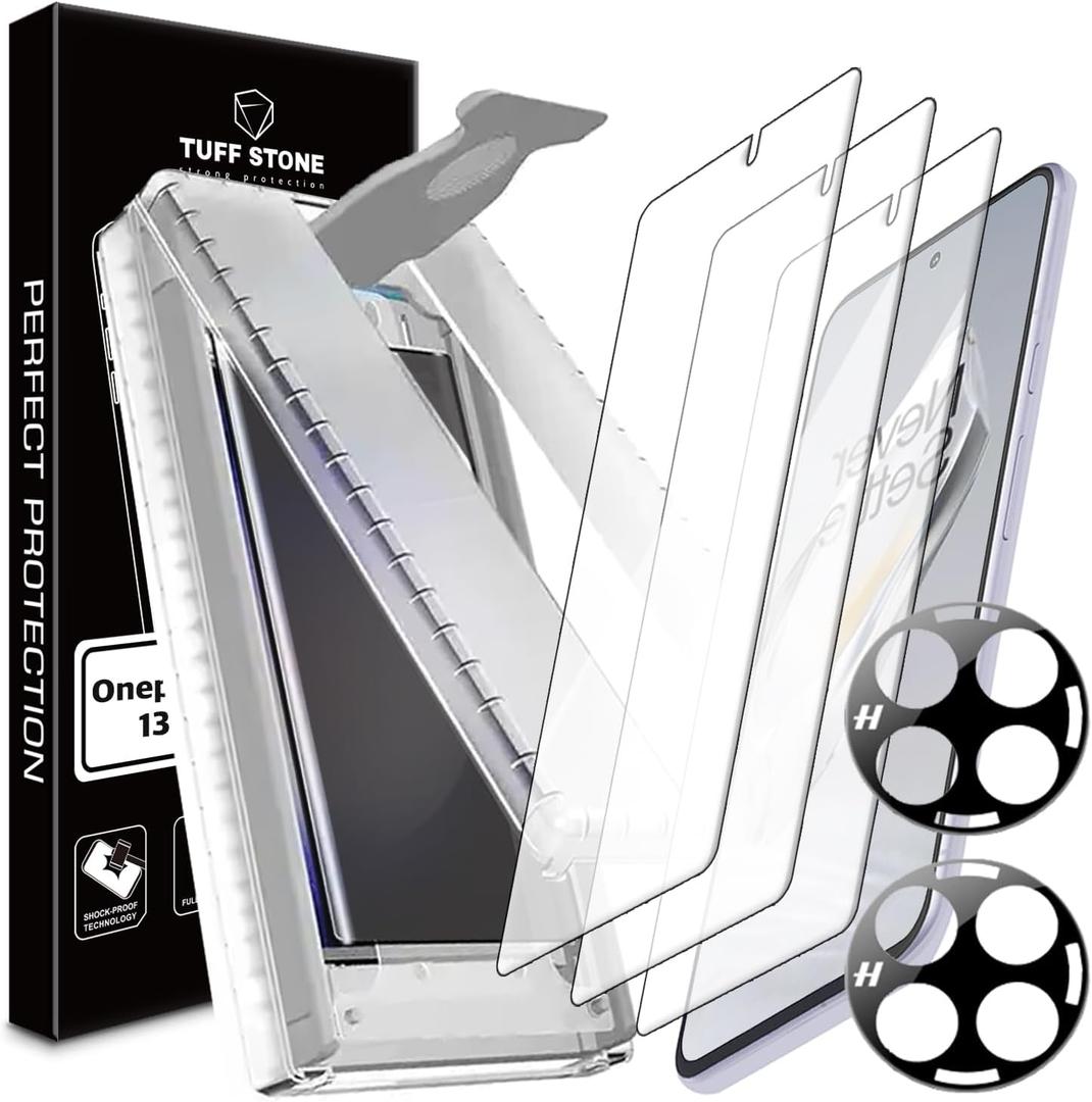 [with Install kit 3 Flexible Glass Film Screen protector + 2 Lens Protector + EZ KIT ZERO for Oneplus 13 Perfect Alignment Scratch Resistant