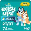 Pampers Training Pants - Easy Ups Boys & Girls Bluey - Size 2T-3T, 74 Count, Children's Potty Underwear