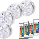 LUXJET Led Pumpkin Lights for Halloween Decorations, Halloween Pumpkin Lights with Remote Battery Operated for Inside Pumpkins Outdoor (4 Pack)