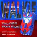 Transform Toys Walkie Talkies for Kids 2 Pack Blue Leader Robot, 2500 FT Range, Cool Eye Lights for 3 4 5 6 7 8 9 10 Year Old Outdoor Camping Toys, Birthday Gifts for Boys Ages 3-12
