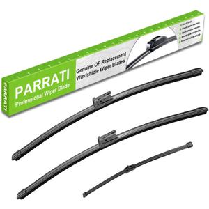 PARRATI Windshield Wipers for Q7 2016-2023,27"+20" Front and 15" Rear,OEM Replacement Wiper Blades,Quiet & Streak-Free(Set of 3)