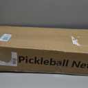 Portable Pickleball Net Set with Wheels, Regulation Size 22 FT & Half Court 11 FT, Steady Metal Frame Pickle Ball Net Set System with Carry Bag for Backyards, Driveways, and Garages