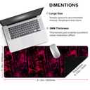 Large Gaming Mouse Pad, Extended Desk Mat with Non-Slip Rubber Base, 31.5 x 11.8 Inch Waterproof Surface, 3mm Thick for Gaming Home and Office (Doodle)