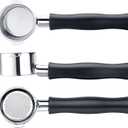 Normcore 51mm Naked Bottomless Portafilter 2 Ears Fits Delonghi ECP3420/EC155/BCO430/EC260 with Anodized Aluminum Handle (Basket Included) - Included Portafilter Filter Basket (Black)