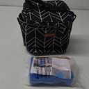 Mancro Breastmilk Cooler Bag Travel, Insulated Baby Bottle Bag with Ice Pack, Fits 4 Baby Bottles Up to 9 Ounce,Leak-Proof & Durable, Black Wave