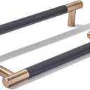 khtumeware 10 Pack 6 Inch(152mm) Aluminum Handles Knurled Black and Champagne Bronze Cabinet Pulls Drawer Pulls Kitchen Hardware Kitchen Handles for Cabinets Cupboard Handles