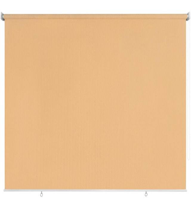 CICADA SPEECH Outdoor Roller Shade Roll Up Shade Cloth Patio Blinds for Deck Porch Balcony Backyard (7.5' W X 6' L), Wheat