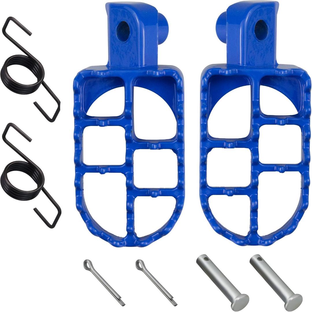 Foot Pegs Footrests Replacement Parts Fits for Yamaha PW50 PW80 TW200 Honda XR50R CRF50 CRF70 CRF80 CRF100F Pit Dirt Bike Motorcycle. (Blue)