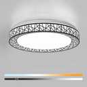 20 Inch Flush Mount Ceiling Light, Modern Black LED Ceiling Light Fixture, 42W 4000LM 2700-6500K Adjustable, Dimmable Ceiling Lights for Bedroom, Kitchen, Hallway, Bathroom, ETL Listed