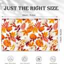 Front Door Mat,Autumn Leaves Indoor Outdoor Entrance Thanksgiving Pumpkin Welcome Doormats,Non-Slip Low Profile Entryway Mats for Porch Patio 17''x30''