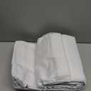 PANELSBURG White Curtains 54 Inch Length for Bedroom 2 Panels Set,Short Window Blackout Linen Back Tab Rod Pocket Thermal Insulated Curtains for Kitchen Kids Room