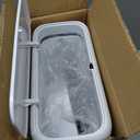 funest 2 Pack Bathroom Trash Can with Lid, 3 Gal/12 L & 2.7 Gal/10L Garbage Can with Pop-Up Lid, Small Spaces Plastic Trash Can, Slim Trash Bin Waste Basket for Bathroom,Rv, Office, White