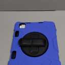 Case for iPad Pro 11 Inch 2022/2021/ 2020/2018: Silicone Cover for iPad 11 Inch 4th/ 3rd/ 2nd/ 1st/ Generation with Screen Protector- Stand- Handle- Shoulder Strap- Pencil Holder- Blue