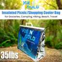 ICE N COLD Insulated Picnic/Shopping Cooler Bags for Groceries, Camping, Hiking, Beach, Travel | Lightweight Soft Collapsible | Fast Same Day Shipping, X-Large