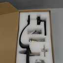 Black Exterior Front Door Handle With Reversible Lever - Classic Entry Handle for Right or Left Handed Doors, No Lock, Matte Black