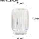 Crystal Makeup Brush holder Organizer, Vintage Make Up Brush Cup Pen Pencil Holder striped vase, Comb Brushes Pen Pencil Storage Box Container (Clear)