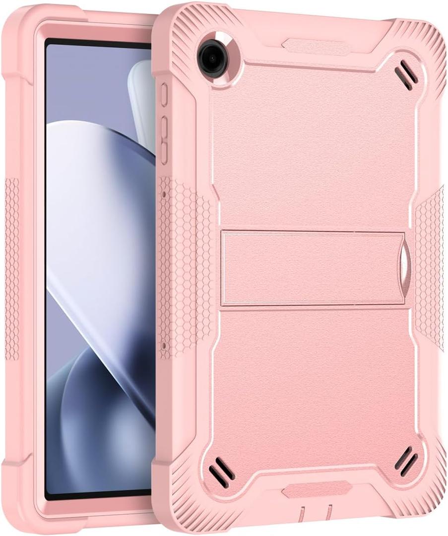 Tablet Case for T-Mobile Revvl Tab 2 5G, 3-in-1 Shockproof Stand Tablet Cover, Durable Rugged Design (No Screen Protector) for Revvl Tab 2 2025 10.1 Inch (Gold Pink)