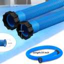 1-1/2 Inch 59 Inch Accessory Pool Pump Replacement Hose for Pool Sand Filters & Saltwater Systems with 1,500 to 2,500 GPH Capacity (1 pack blue)
