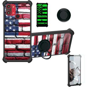 Case for Vortex HD65 Case Compatible with Vortex HD65 Phone Case Cover [with Tempered Glass Screen Protector][Ring Support][Luminous Effect] YGH-GQ