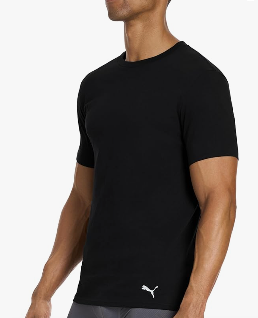 Puma Men's 4 Pack Cotton Crewneck Short Sleeve T-Shirt XL