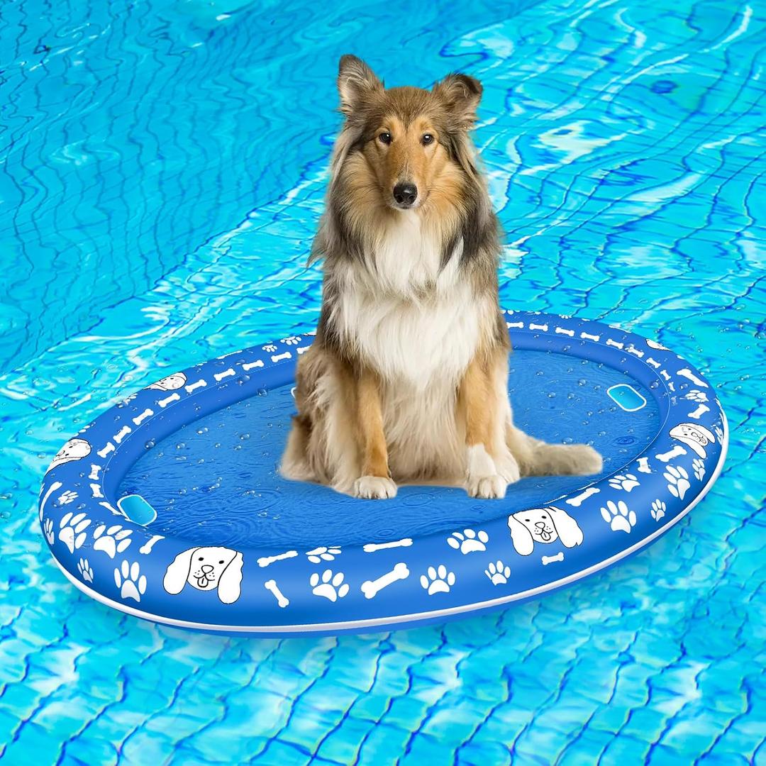 Dog Floats for Pool, Pet Pool Raft and Float with Durable Design, Inflatable Pool Floats for Medium and Large Dogs Up to 88lb, Float for Adult Dogs and Puppies Puppy Swimming