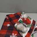 Christmas Tree Red Round Tablecloth 70 Inches, Xmas Pine Trees Snowflake Stars Decorative Dining Table Cloth, Winter Holiday Farmhouse Dinner Tablecover Picnic Party Decoration