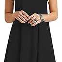 DB MOON Women 2025 Mini Dresses Summer Casual Ruffle Short Sleeve Cute Crew Neck Flowy Dress with Pockets 1XL