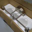2023 Upgrade 3-Light Brushed Nickel Bathroom Vanity Light Fixtures, Clear Glass Shade Wall Sconces for Mirror, Bedroom, Living Room, Hallway