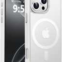 Newfuture Designed for iPhone 16 Pro Max Case with Magnetic [13 FT Military Drop Protection] [Compatible with Magsafe] Slim Translucent Matte Shockproof with Anti-Fingerprint Phone Case, Frosted White