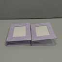 Popotop 2 Pack Photo Album 4x6 Pictures, Small Linen Slip-in Photo Albums Book for 80 Photos with 40 Pockets, Birthday Gifts for Women Mom Family Baby (Purple)